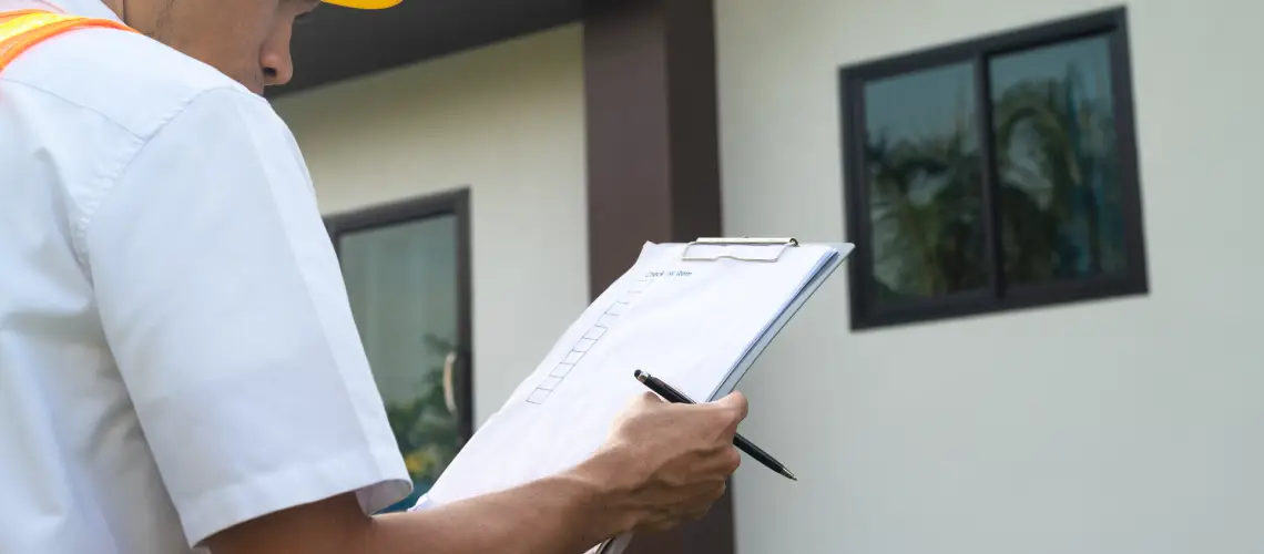 Professional conducting property valuation in Melbourne residential suburb